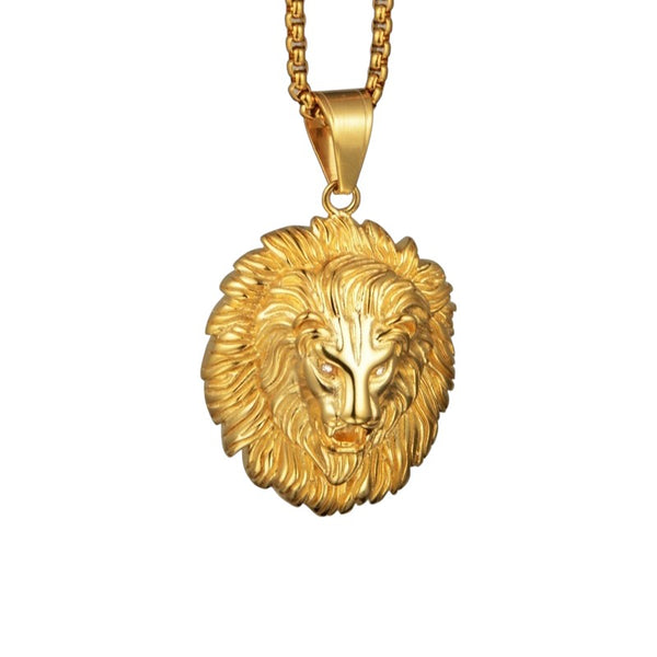 Lion Face with a Big Mane Necklace