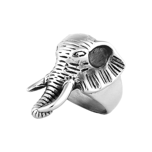 Sensational Stainless Steel Chunky Elephant Ring