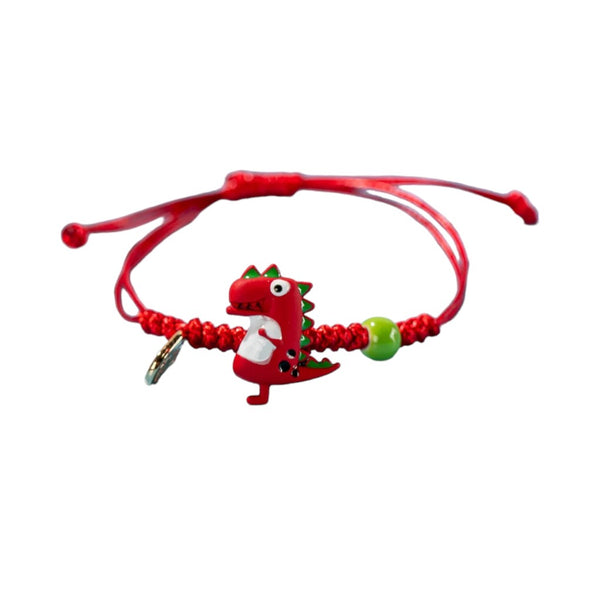 Cute Cartoon Multicolor Dinosaur Hand Knitted Bracelet