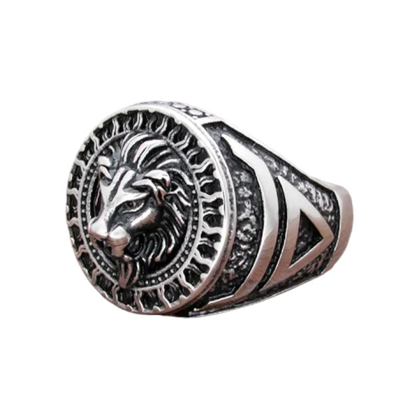 Stainless Steel Talisman Lion Ring