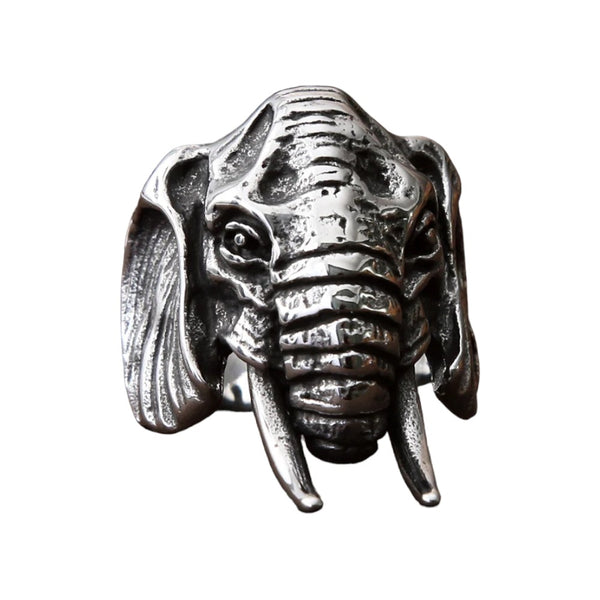 Unique Elephant Stainless Steel Chunky Ring