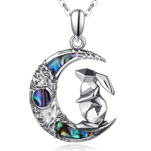 Magical S925 Silver Moon Bunny Necklace