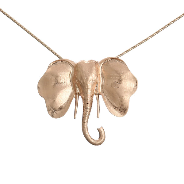 Amazing Elephant Head with Big Ears Necklace