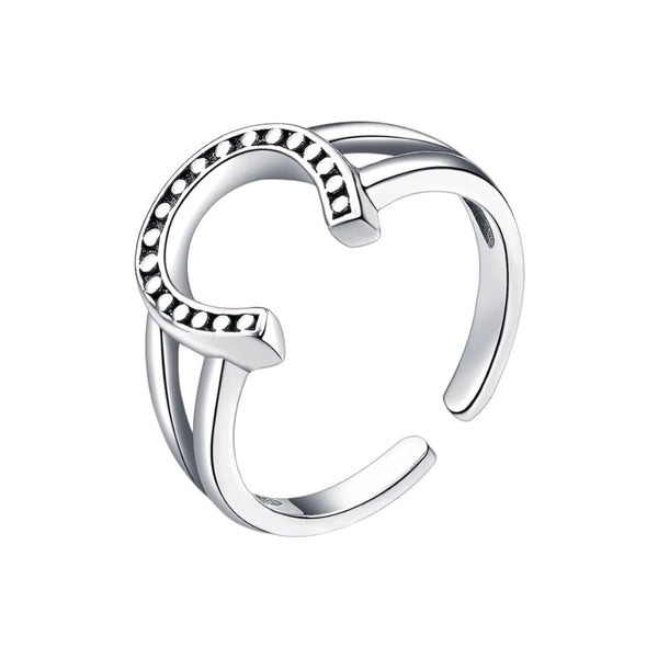 Pure S925 Silver Horseshoe Ring