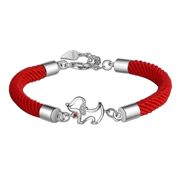 Cute Little Lucky Dog S925 Silver Bracelet