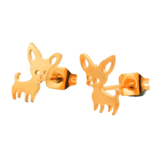 Mini Chihuahua Dog Stud Earrings