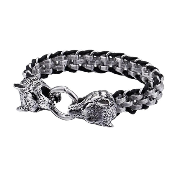 Amazing Stainless Steel Chunky Wolf Bracelet