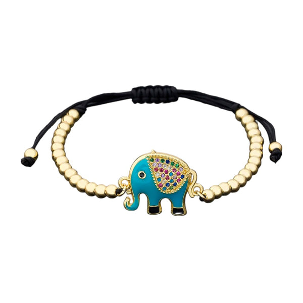 Gorgeous Rope Beads Elephant Bracelet