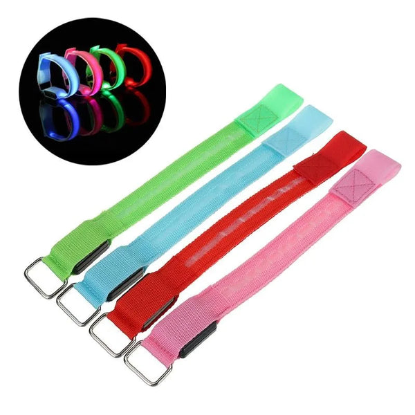 4-Piece LED Lighting Leg Safety Belt for Horse Night Riding