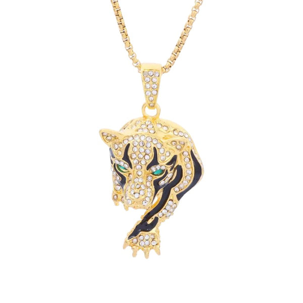 Amazing Walking Tiger Crystal Necklace