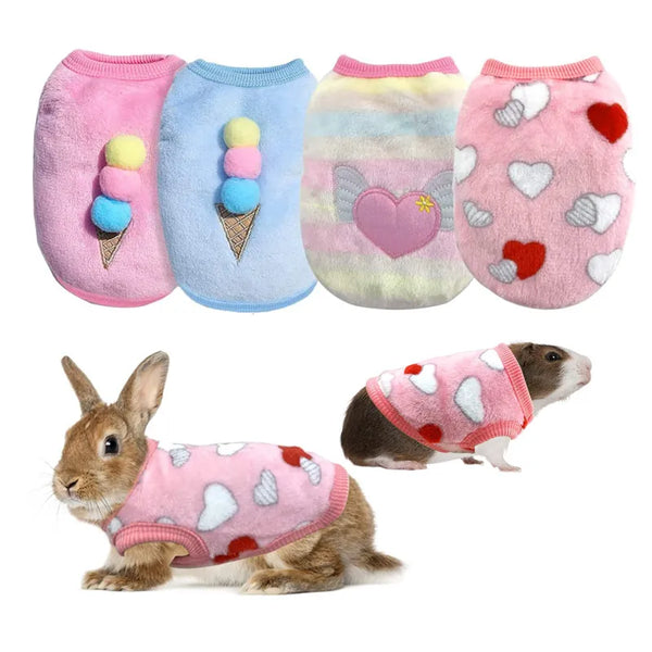 Warm Soft Fleece Vest for Bunnies and Small Pets