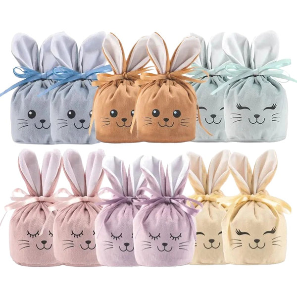 Bunny Face Bags with Soft Velvet Ears