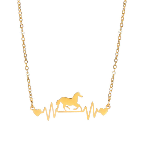 Heartbeat Horse Love Necklace