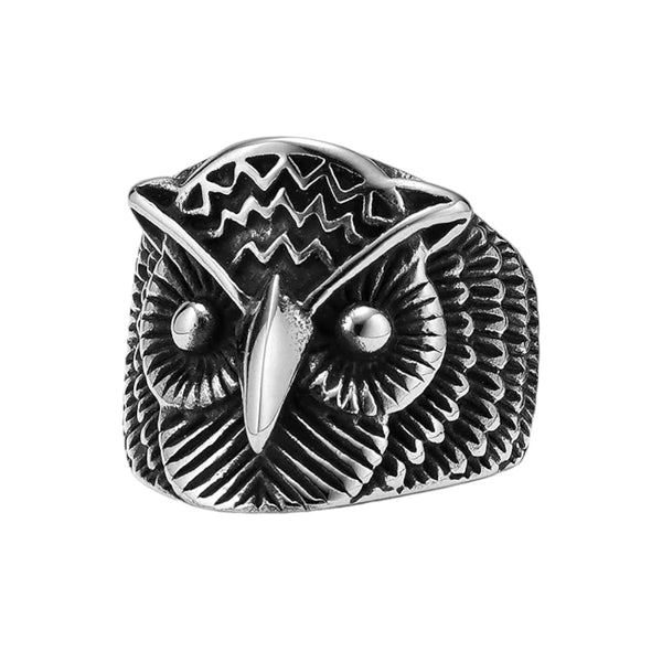 Owl Stainless Steel Cool Ring