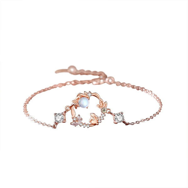 Luxurious S925 Silver Bohemian Bunny Bracelet