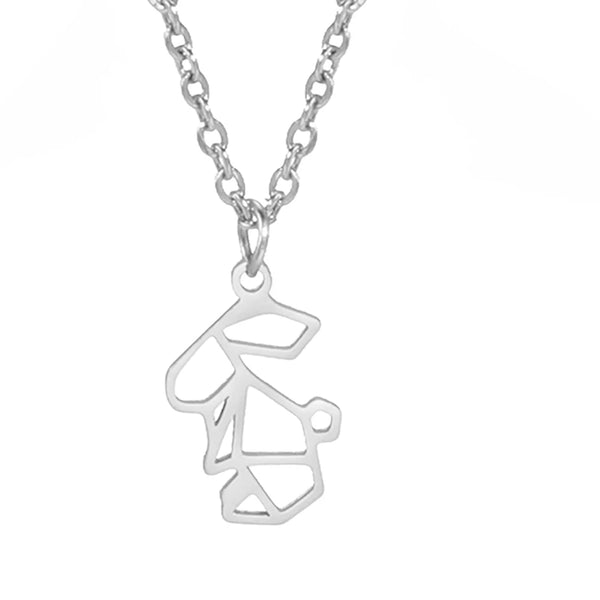 Geometrical Bunny Hollow Necklace