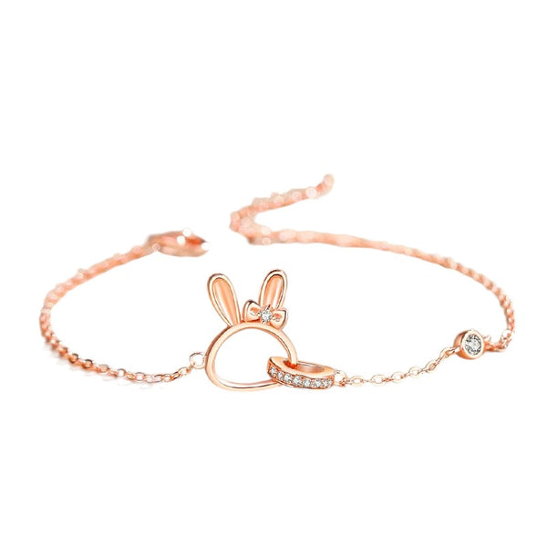 Pure 925 Sterling Silver Bunny Bracelet