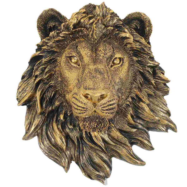 Resing Lion Head Decorative Item