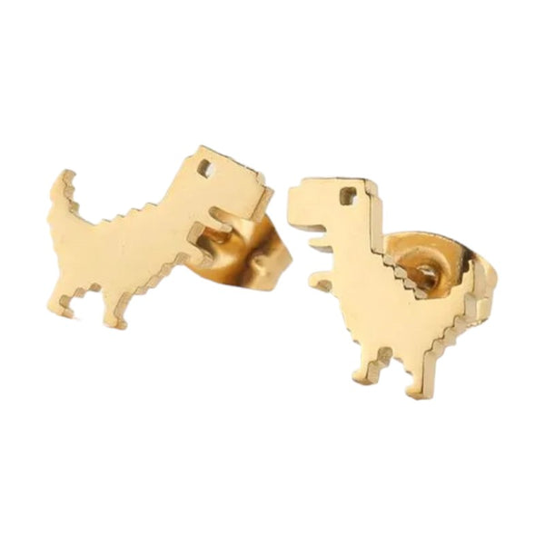 Minimalist Dinosaur Cute Stud Earrings