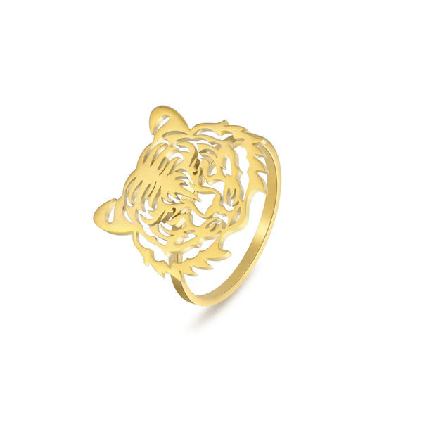 Gorgeous Hollow Tiger Abstract Ring