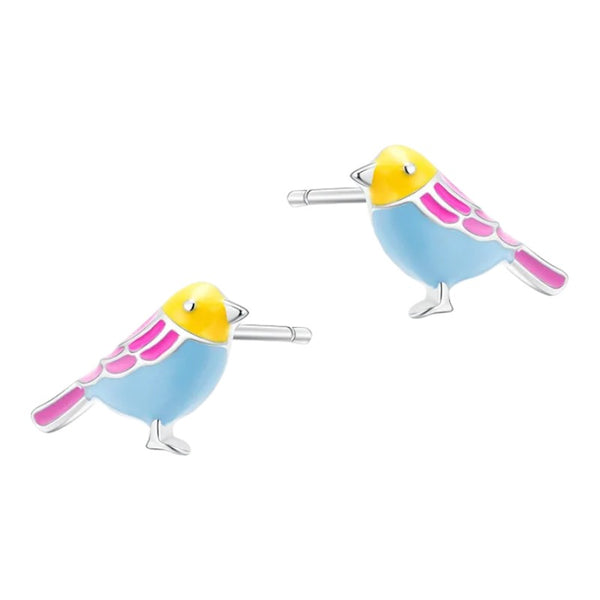 Gorgeous Colorful Bird Stud Earrings