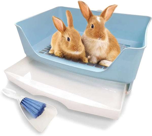 Large Litter Box Set for Bunnies and Small Pets