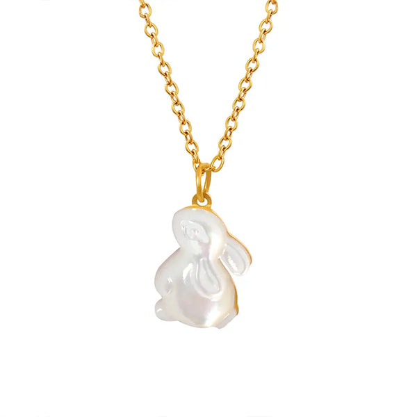 Simple White Bunny Necklace