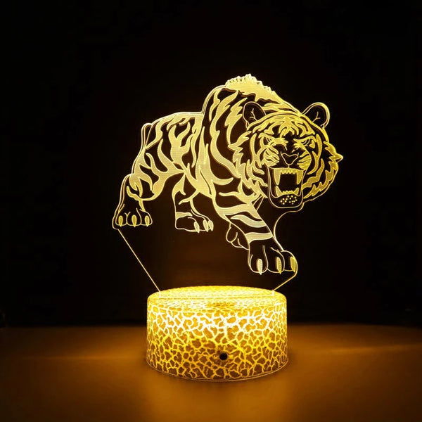 Dangerous Tiger 3D Illusion Lamp