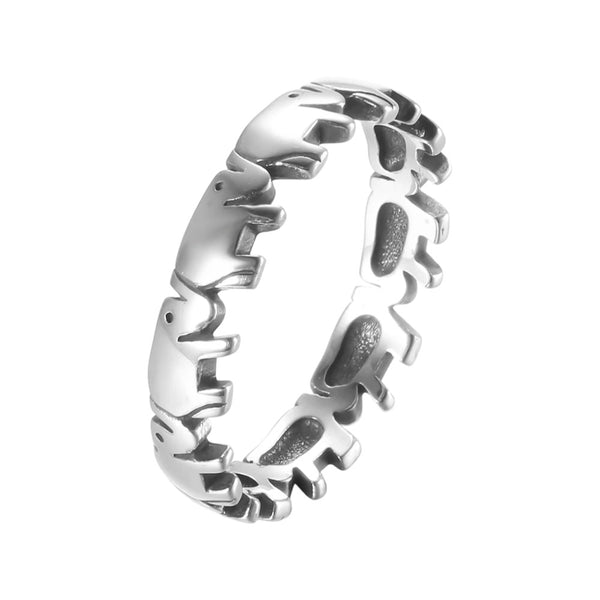 Stunning Modern 925 Sterling SilverElephant Ring