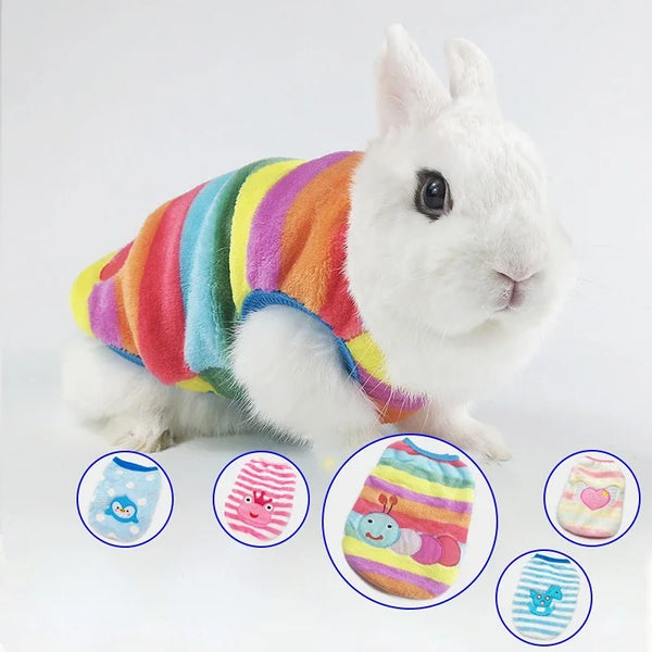 Flannel Warm Vest for Bunnies, Small Dogs, and More