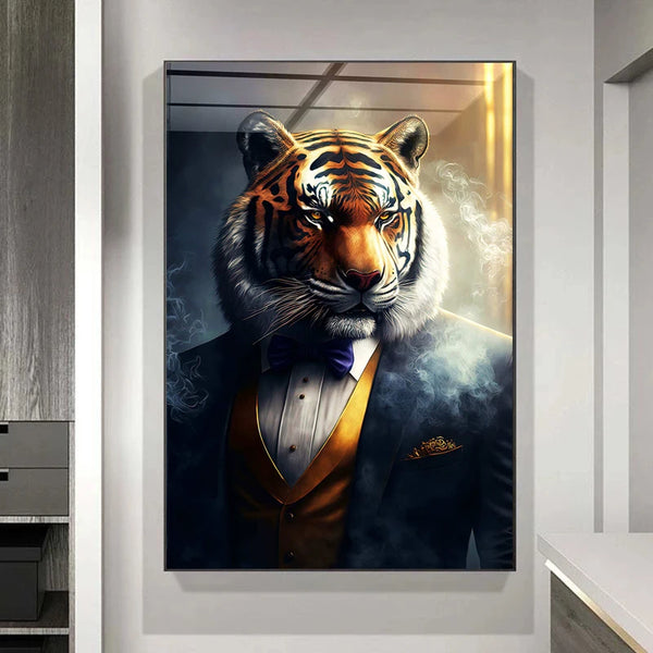 Gentleman Tiger in a Suit Canvas