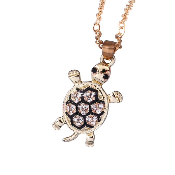 Gorgeous Crystal Turtle Necklace