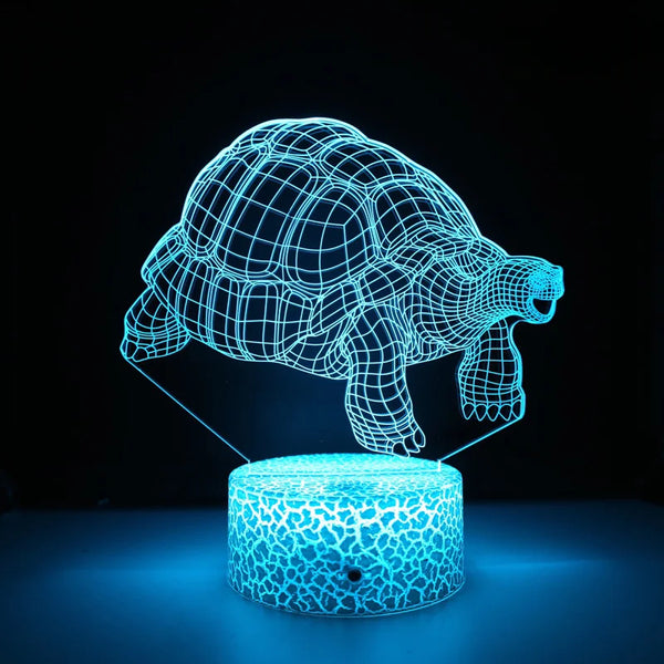 Stunning Tortoise 3D Illusion Lamp