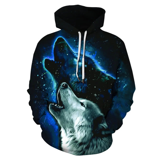 Howling Galactic Wolf Hoodie