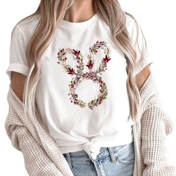 Adorable Bunny Flower T-shirt