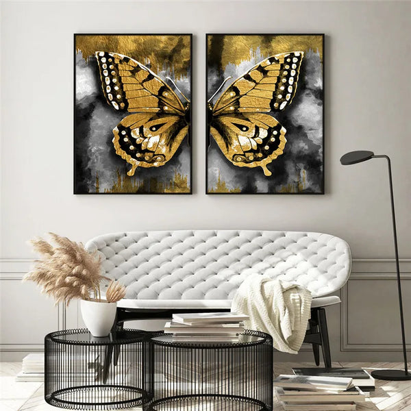 Gorgeous Double Butterfly Canvas Set