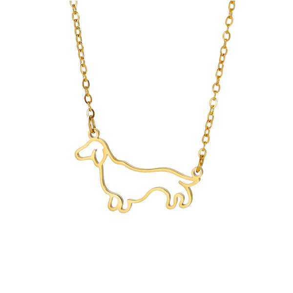 Cute Simple Dachshund Dog Necklace