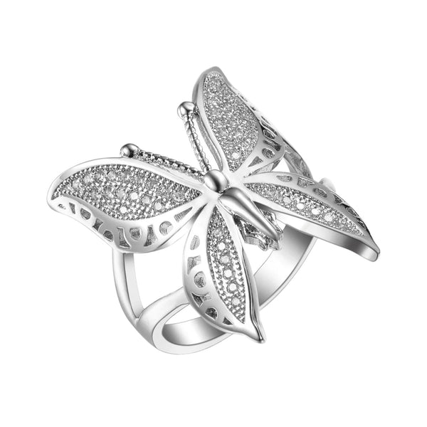 Elegant Butterfly Hollow Open Ring