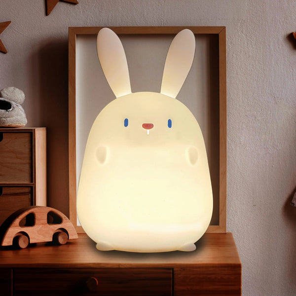 Cute Silicone Bunny Soft Night Lamp for Children