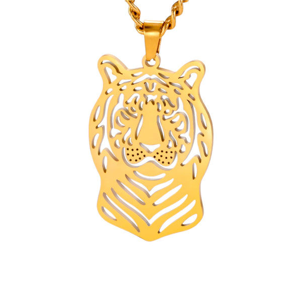 Stainless Steel Tiger Head Necklaces