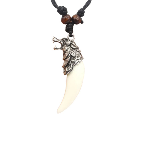 Vintage Wolf Tooth Charm Necklace