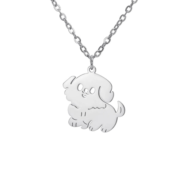 Cute Happy Puppy Dog Necklace