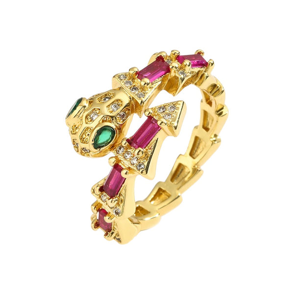 Luxury Snake Crystal 18K Gold Plated Rings