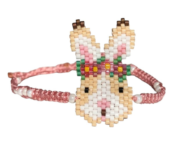 Handmade Adjustable Bunny Beads Bracelet