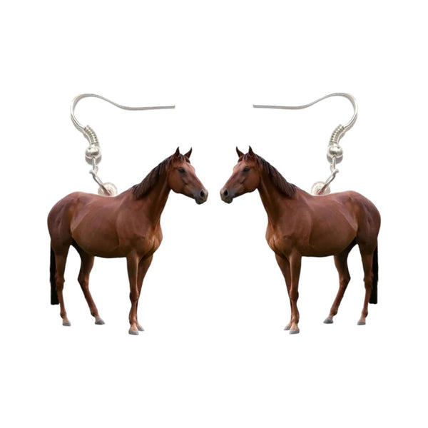 Amazing Realistic Horse Photo Earrings