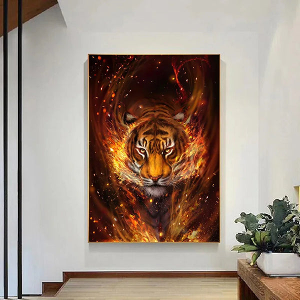 Tiger Flames Canvas