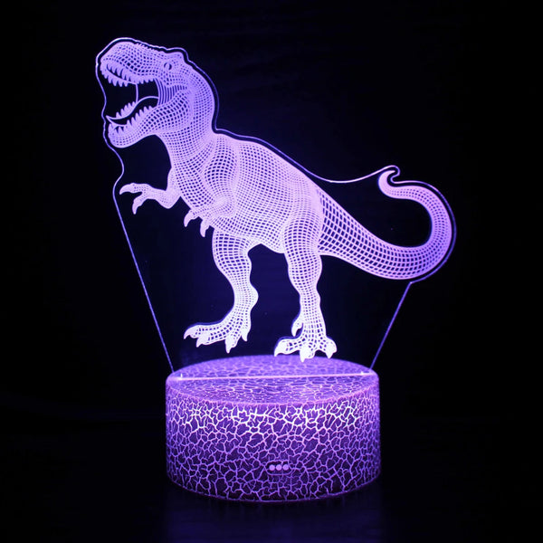 Stunning Ferocious T-Rex 3D Illusion Dinosaur Lamp