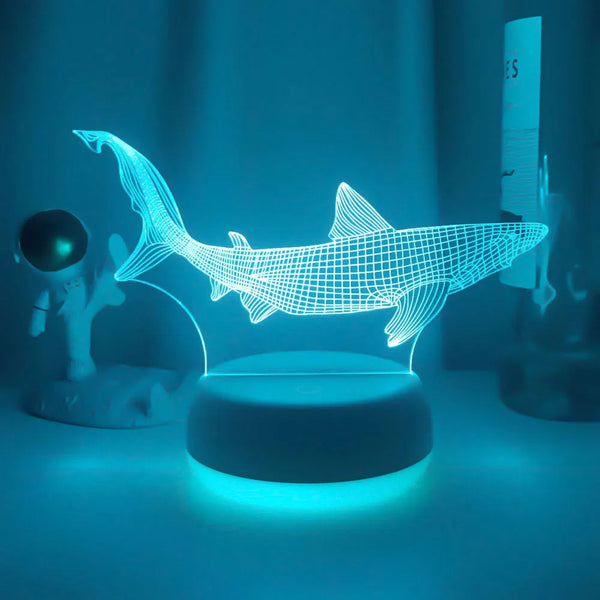 Amazing 3D Illusion Shark Lamp