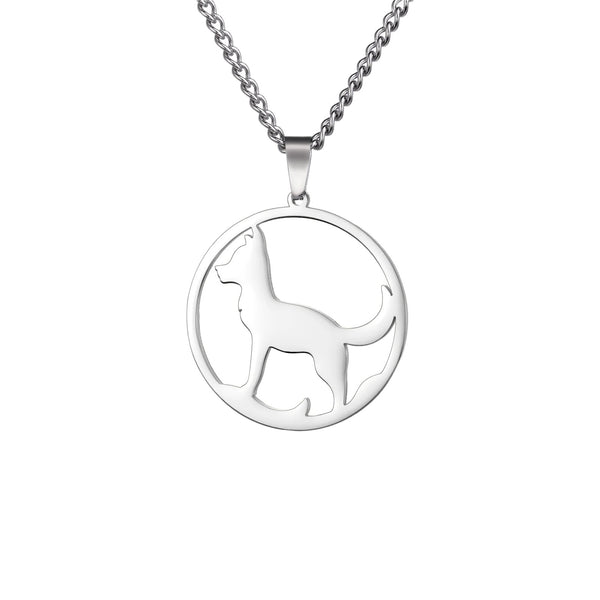 Cute Dog Round Necklace