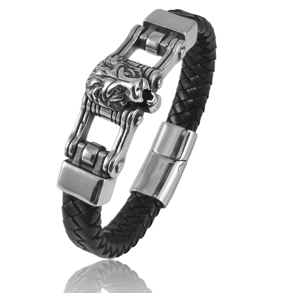 Stainless Steel Magnetic Lion Bracelet